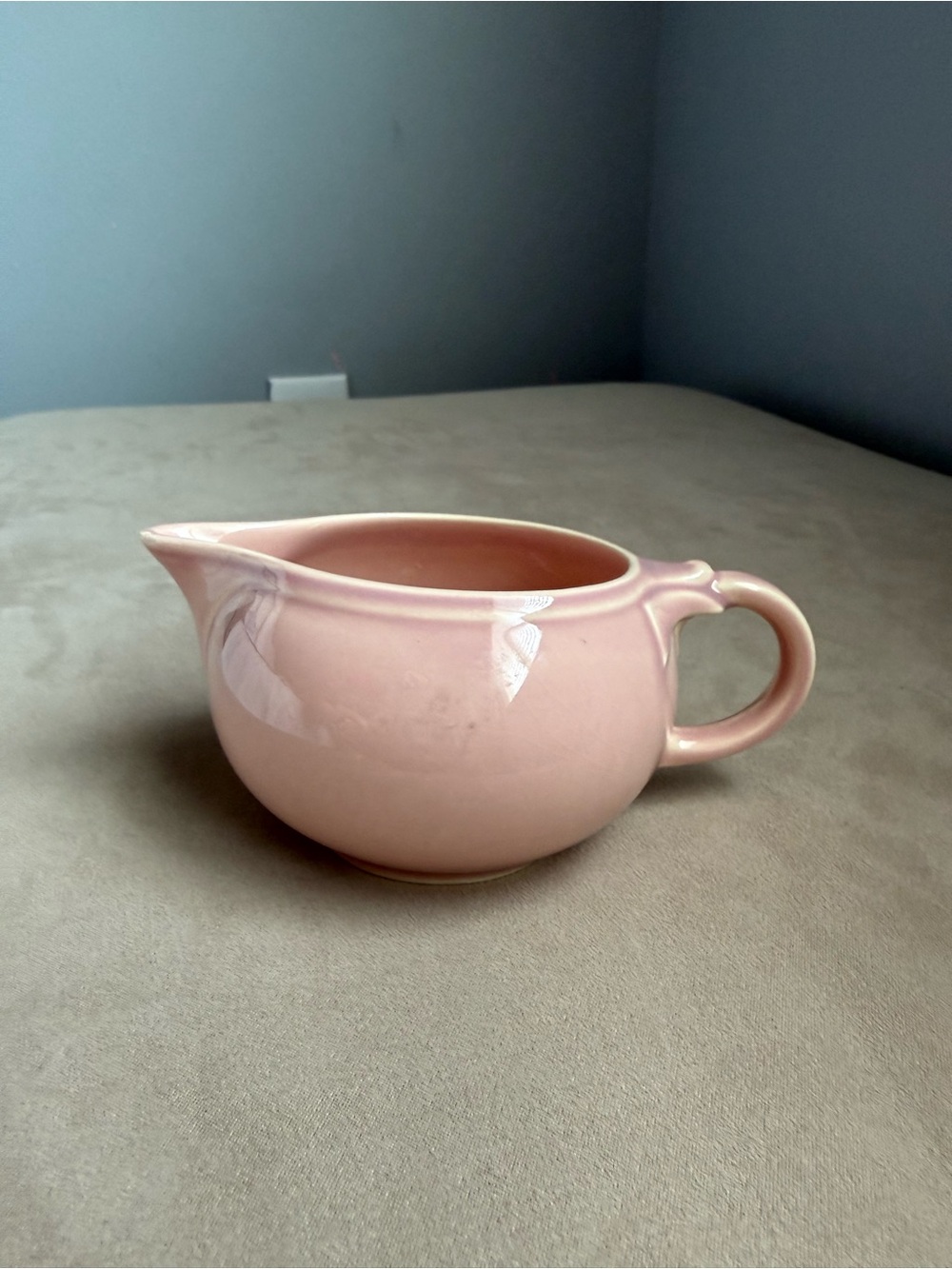 Vintage Lu-Ray Pink Creamer Bowl Dish Pastel Spring Easter Planter